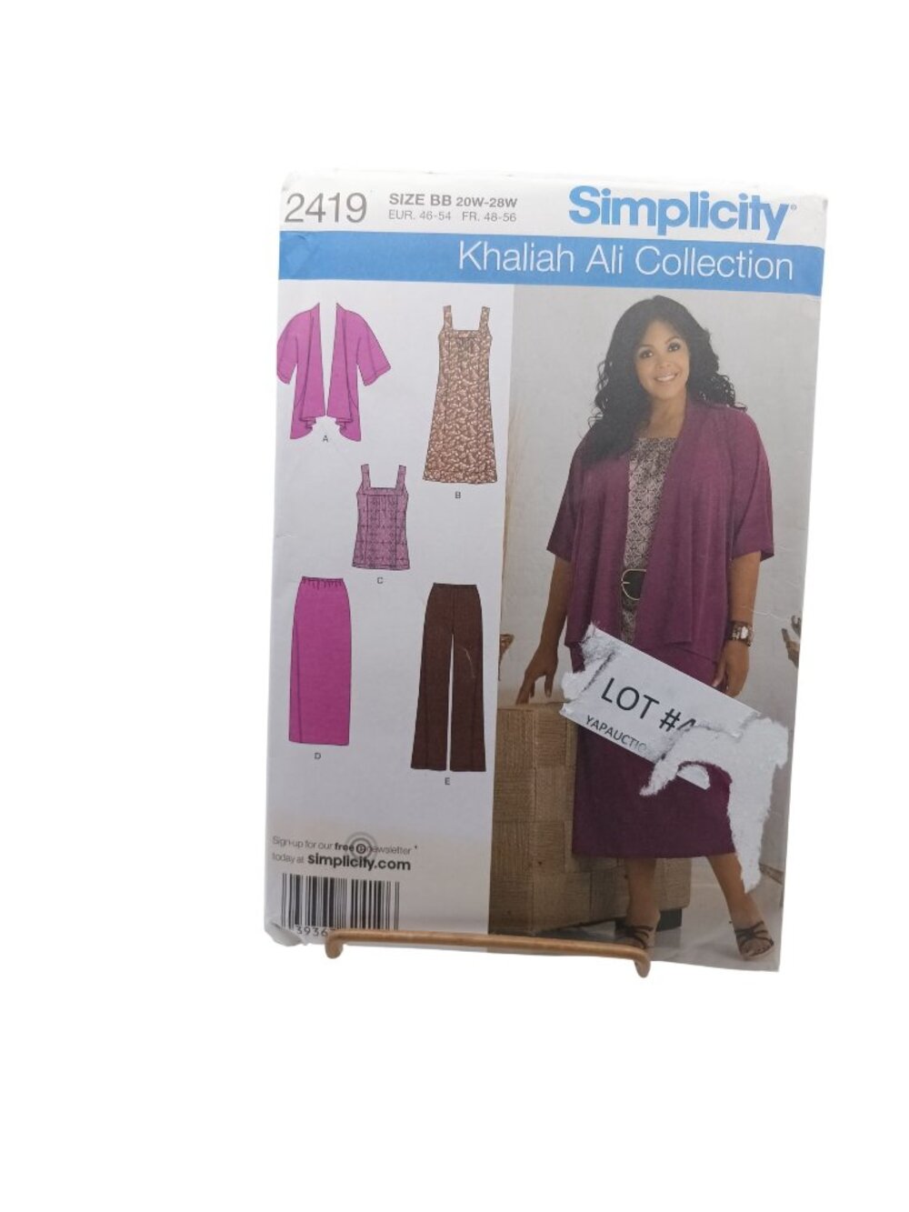 UNCUT Simplicity Khaliah Ali Collection Pattern 2419 Misses Plus Size BB 20W-28W